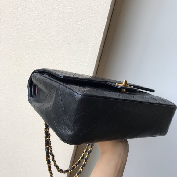 SOLD Chanel vintage medium double flap lambskin CF - Picture 3 of 8